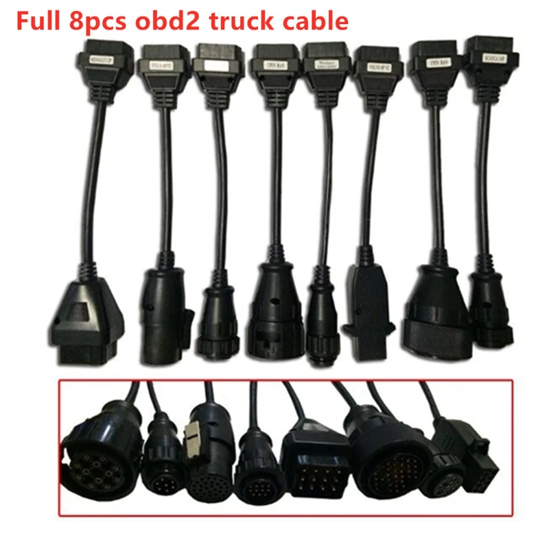

Best Price 8pcs Truck cables cdp and multidiag pro wow cdp snooper cables for autocoms diagnostic tool for autocome obd2