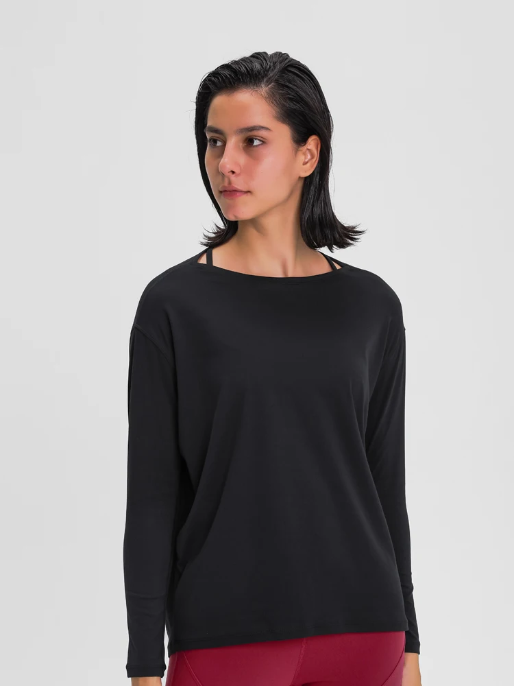 Nepoagym HEART Long Sleeve Workout Tops Women Silky Loose Fit Yoga Top Brushed Material Sports Shirt Ladies Workout Tops