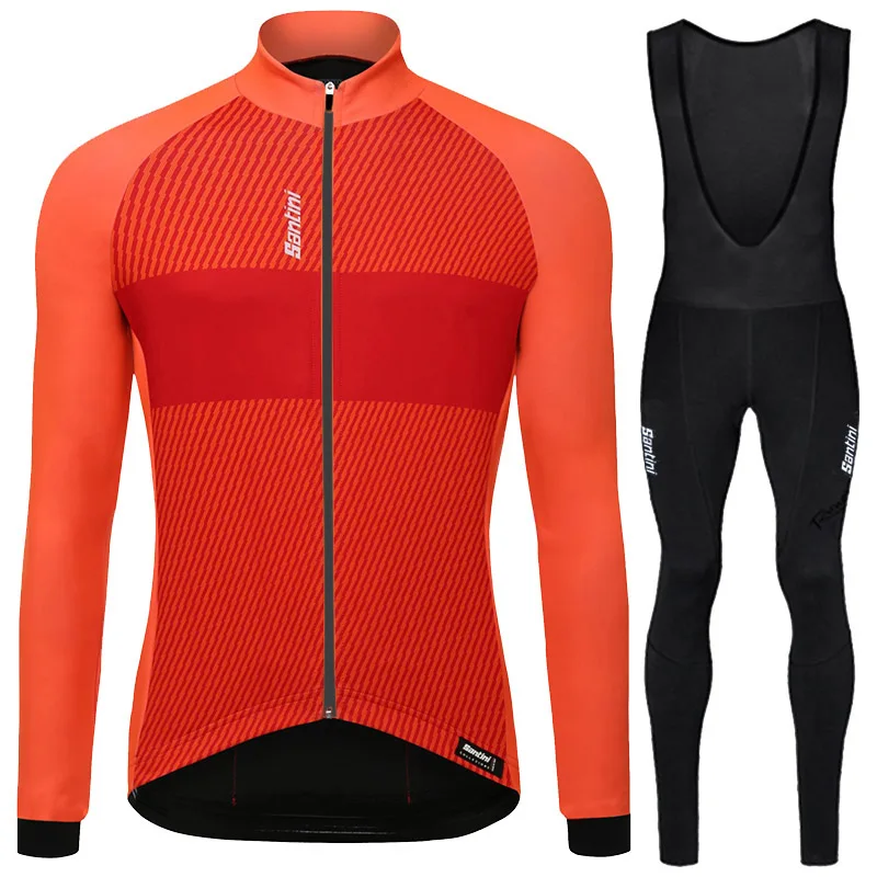 Ropa ciclismo hombre invierno зима RUNCHITA Велоспорт Джерси с длинным рукавом комплект теплого флиса сохраняет тепло дышащий ciclismo