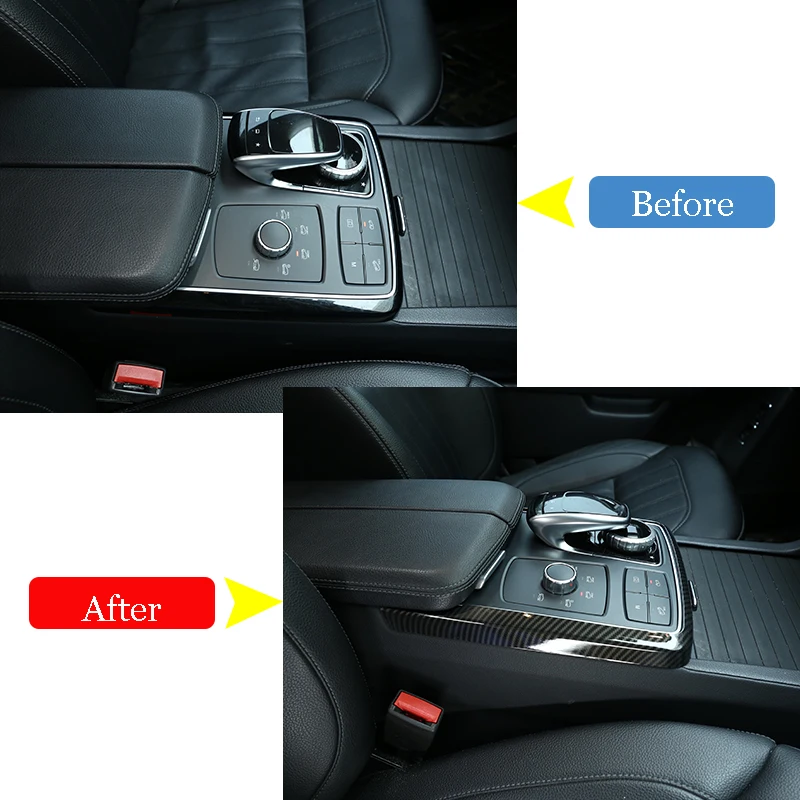 Для Mercedes Benz GLE GLS ML GL Class W166 2013 2019 углеродное волокно ABS центральный контроль