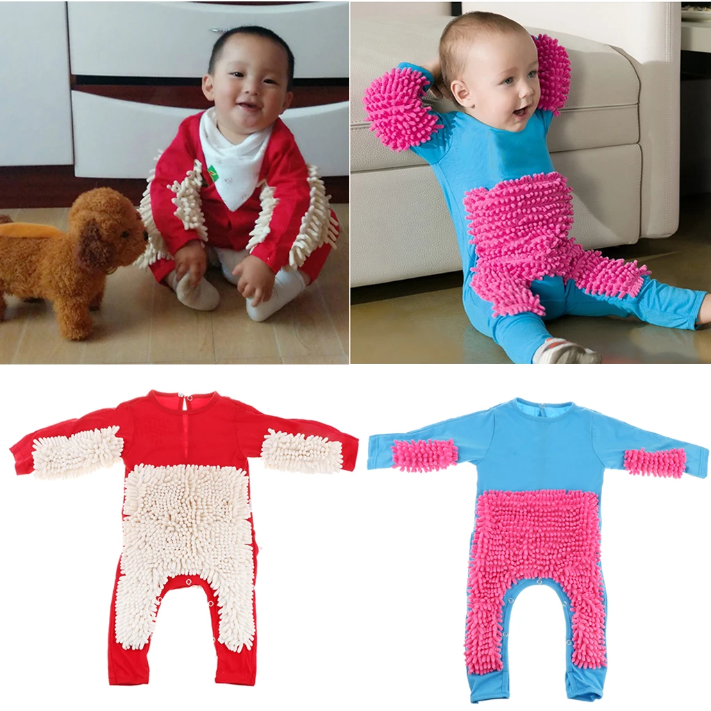 Baby Romper Newborn Clothes Crawling Jumpsuit Infant Kids Cleaning Mop  Romper Suit Costume Floors Long Sleeves Climbing Cloth|Clothing Sets| -  AliExpress