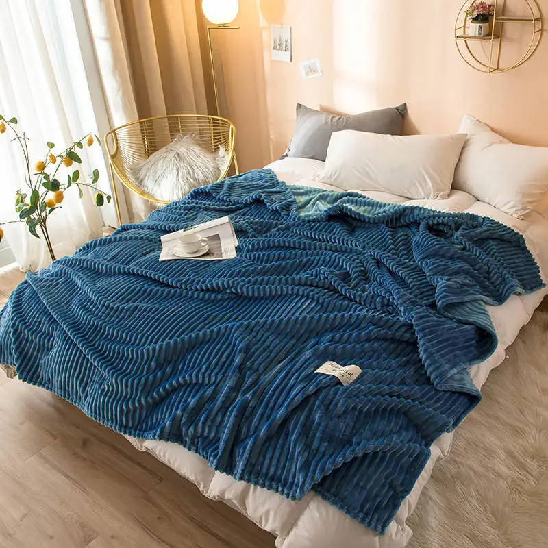 Брендовое большое теплое флисовое Фланелевое Коралловое одеяло для кровати, покрывало, зимние плотные одеяла - Цвет: zanglan