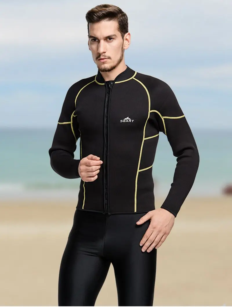 

3MM Sbart Split Diving Suit Men's Long Sleeve Snorkeling Suit Surf Diving Jacket To Keep Warm Winter Swimming Jellyfish Suit