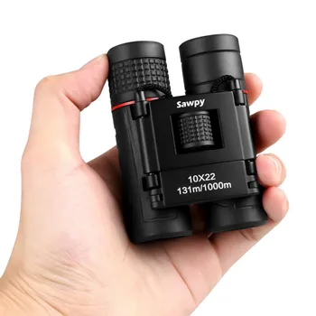 

10x22 Compact Binocular Mini Foldable Night Vision Water Resistant Telescope Child Gift For Hunting Birding Sightseeing Concert