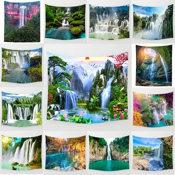 

Hot sale waterfall tapestries rectangle tapestry Wall Hanging Printed home decoration tapestry large wall art tapestry