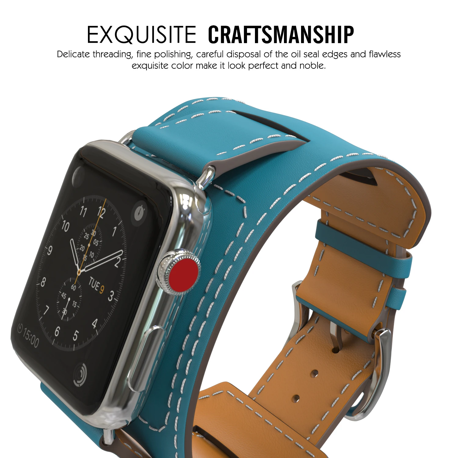 Моко совместимый ремешок для наручных часов Apple Watch, 42 мм 44 мм серии 4/3/2, Оригинальные кожаные Смарт-часы браслет манжеты сменный ремешок