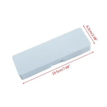 

Simple Transparent Pencil Case Frosted Plastic Pen Storage Box Stationery School