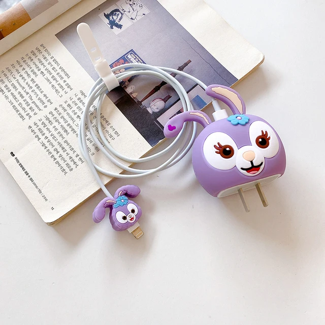 Kawaii Sanrios Anime Melody Cinnamoroll Kuromi Usb Cable Protector Data Line Cord Protector Protective Case Iphone 18/20W Gift 6