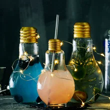 100-400 мл стеклянная колба, бутылка для воды, милая чашка для напитков, модный светильник для молока, сока, лампочки, герметичные, вечерние, чашки, бутылки высокого качества