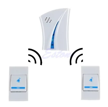 

36 Music Melody Tune Wireless Door Bell Chime Receiver +2 Remote Control Button