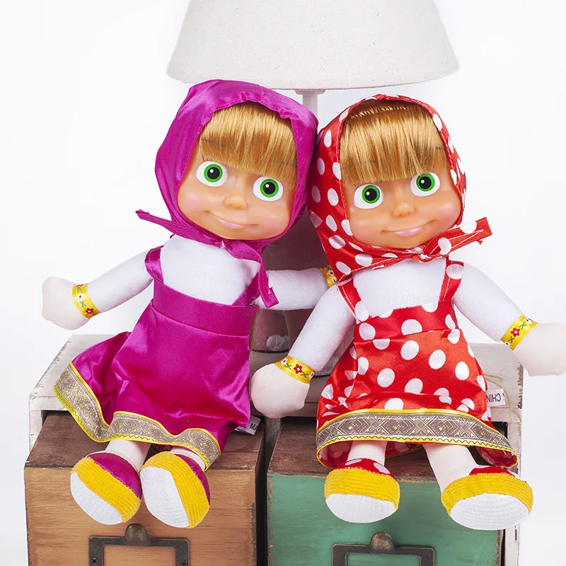 Explosión anime Rusia habla y canta 《 Masa y oso 》 juguetes cortos de peluche muñecos de felpa kawaii lindos regalos de cumpleaños para niños|Cine y TV| - AliExpress