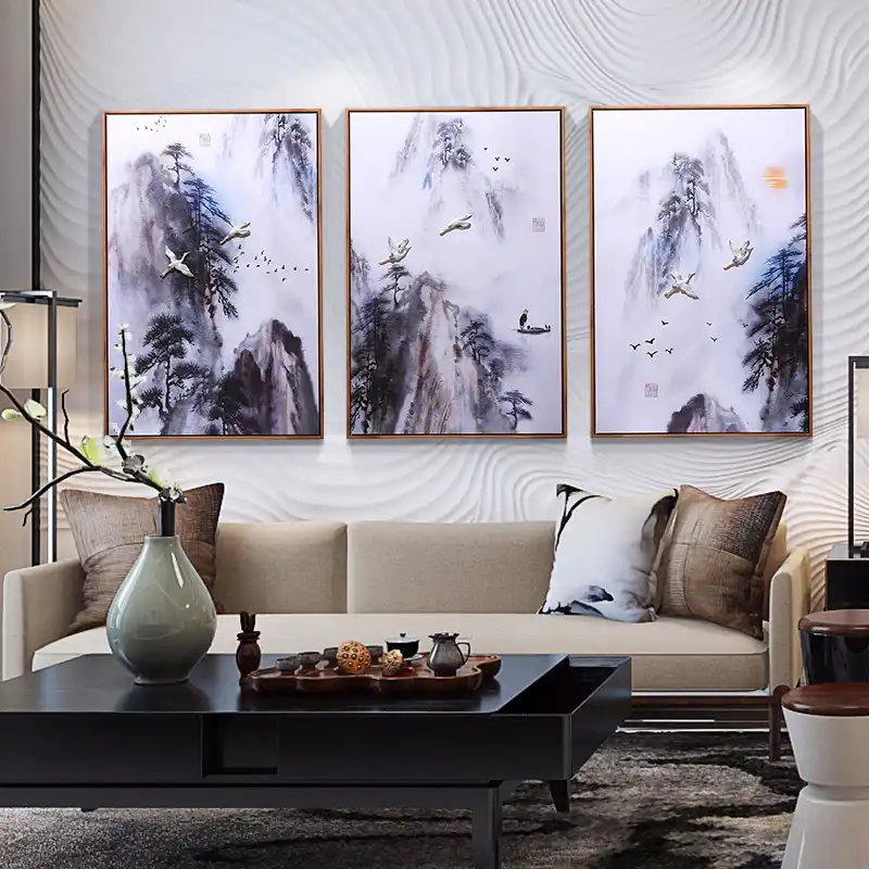 装飾的な絵画絵画ハンギング3d三次元レリーフ絵画寝室水墨画 絵画 書道 Aliexpress