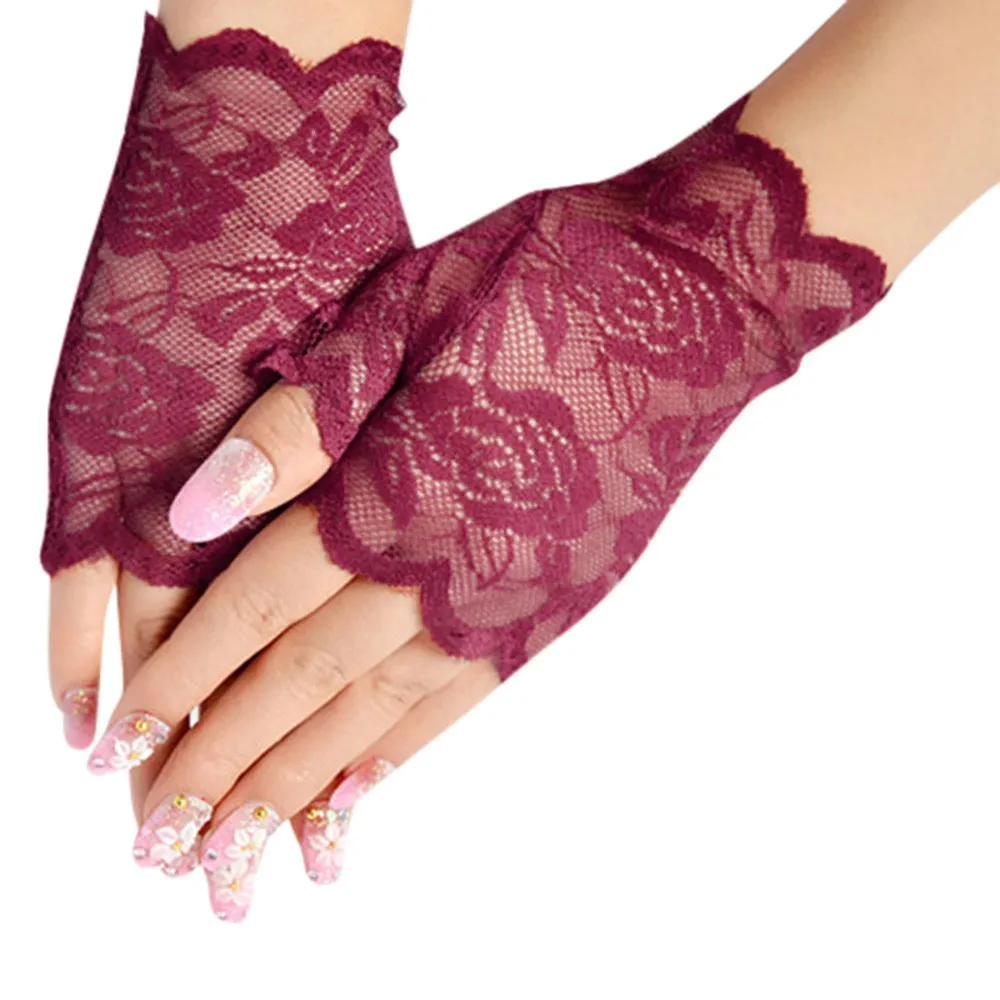 

Lace Gloves Gloves Elegant Style Sun Protection Accessories Lace Hollow-Out Use High Quality#4