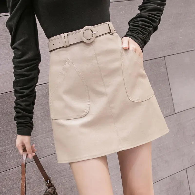 Vangull, Весенняя женская Вельветовая короткая юбка, Harajuku, для офиса, леди, школы, джинсовый стиль, на пуговицах, а-силуэт, высокая талия, карман, мини-юбка