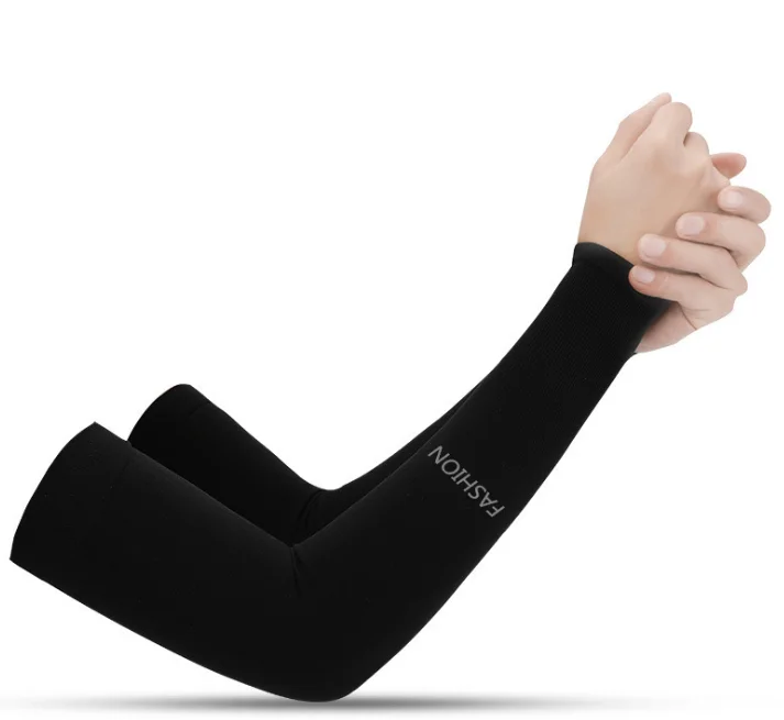 black 1 Защита от солнца, охлаждающий рукав, гетры, манжеты, защита от ультрафиолета, рукава, дышащие, быстросохнущие, для бега, рукава для мужчин и женщин - Цвет: black 1