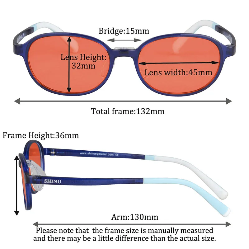 SHINU blue Light blocking Kids Glasses Optical Frame Children Boy Girls Computer Transparent Blocking Anti Reflective Eyeglasses
