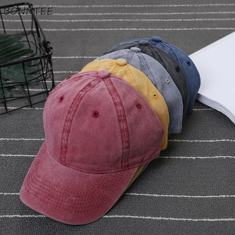 Baseball Caps Women Denim Classic Solid BF Unisex Hip-Hop Adjustable Womens Hat Harajuku Vintage Couples All-match High Quality |