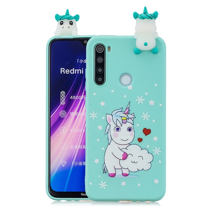 Redmi 8 8A Xiaomi Redmi Note 8T чехол 3D Kawaii панда Единорог силиконовый мягкий чехол для Funda Xiaomi Redmi Note 8 Pro Чехол для женщин - Цвет: 2