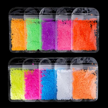 

1Bag Mixed Fluorescence Butterfly Shape Nail Sequins Nail Art Glitter Flakes 3D Neon Sequins Manicure Nail Art Decoration