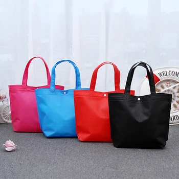 

Big Size Foldable Shopping Bag Reusable Non-Woven Tote Pouch Women Travel Storage Handbag Grocery Eco Friendly Bags 36x45x10cm
