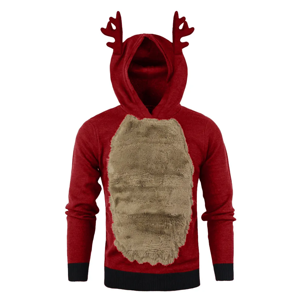 Свитер, Рождественский основной продукт, мужские кофты для костюмированной игры с лосем, Классный свитер для мальчиков,, Модный стильный Рождественский свитер - Цвет: Серый