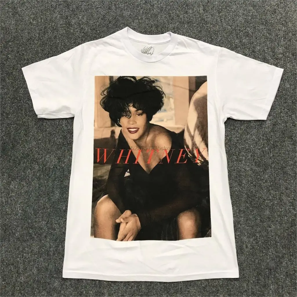 Whitney Houston Размер s маленький короткий рукав графический белый унисекс для мужчин и