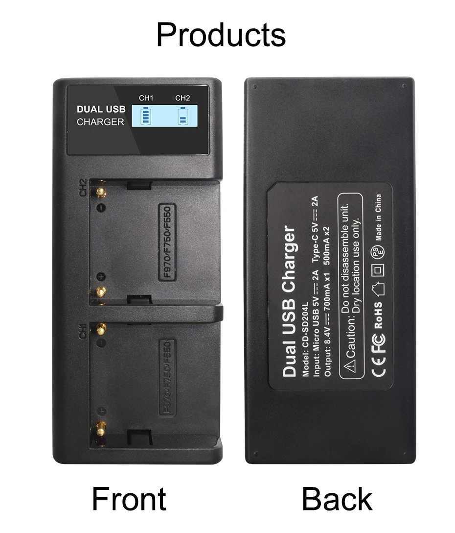 PALO NP-F960 NP-F970 NPF960 NPF970 LCD Battery Charger for SONY F960 F970 F930 F950 F770 F570 CCD-SC55 NP-F550 NP-F770 NP-F750