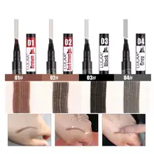 LULAA 4 заостренными носками эскиз жидкий карандаш для бровей, микроблейдинг бровей Карандаш для татуировки Водонепроницаемый вилка наконечник, карандаш для бровей, Make Up TSLM1