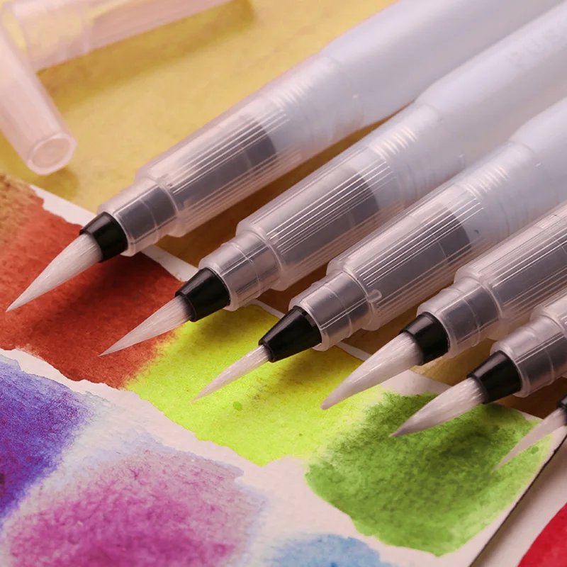 Water color Brush pen Calligraphy Painting Refillable Ink Pen Art Paint pen Art Markers 3pc plastic S/M/L