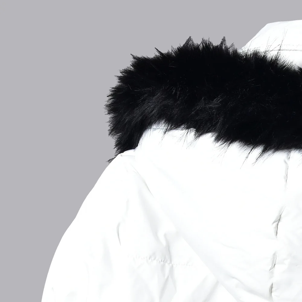 Autumn and Winter New Temperament Lady Solid Color Hooded Long Section Fur Collar Zipper Coat