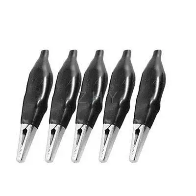 

5 PCS Alligator Clip Battery Clamp Terst Probe Black