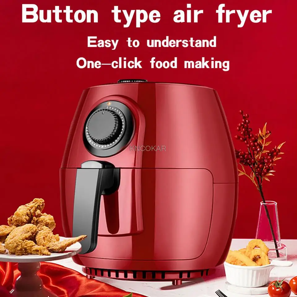 Dragonball Large Air Fryer, Non Toxic Air Fryer With Temperature Control,  Air Fryer 4 QT With 60 Minute Timer, Healthy Cooking, Dishwasher-Safe 