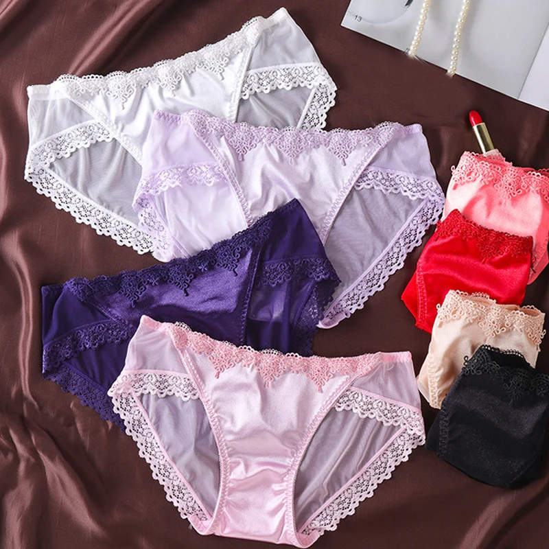 

Seamless Comfortable Panties For Women 2020 Sexy Lace Soft High Quality Underwear Low-Rise Female Lingerie M L