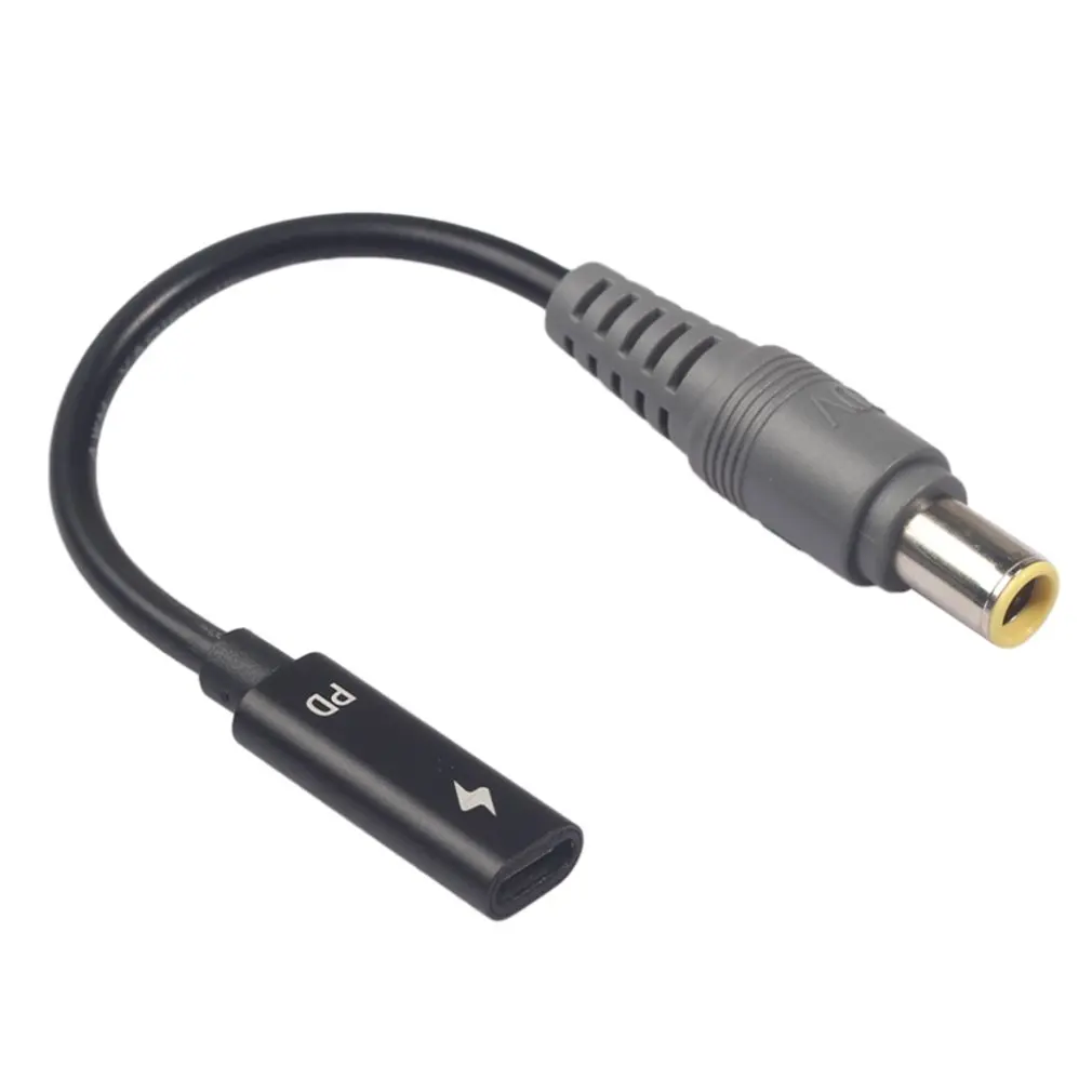 Type-C Женский до 7,9 Мужской прямой с чипом Кабель-адаптер Usb C-type Pd зарядный кабель для ноутбука lenovo зарядное устройство адаптер