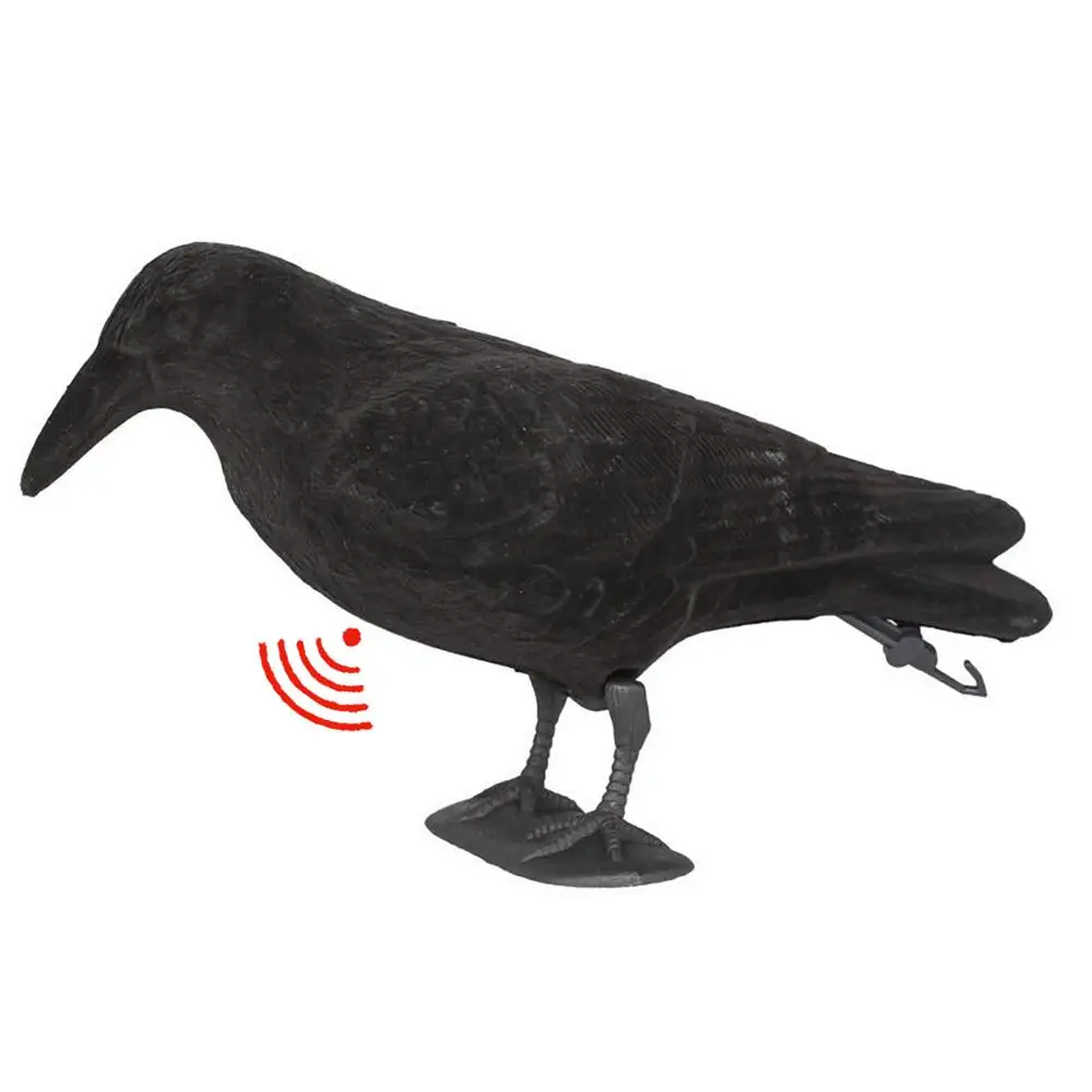 Artificial Realistic Woodland Black Crows Birds Garden Best Decor Z1Y5 L7L8 