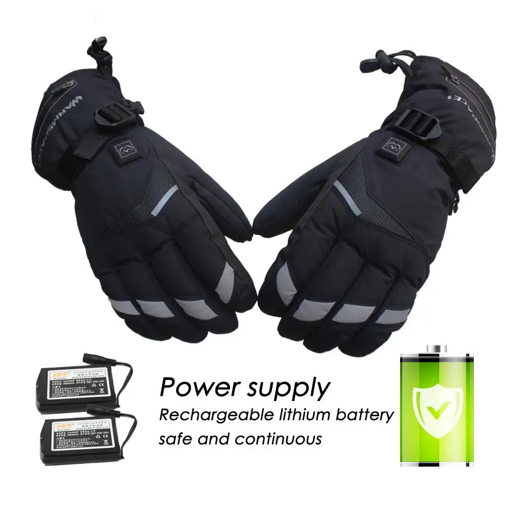  Ski Gloves Temperature 5 Speed Adjustment USB Hand Warmer Charging Heating Finger Heating Warm Safe
