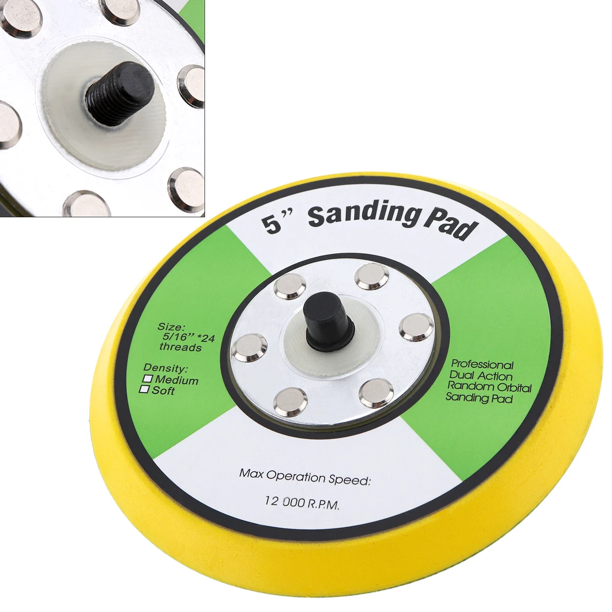 

5 Inch 12000RPM Dual Action Random Orbital Sanding Pad with Smooth Surface for Air Polishing