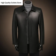 Мужская куртка из овчины, верхняя одежда, мужские Куртки из натуральной кожи