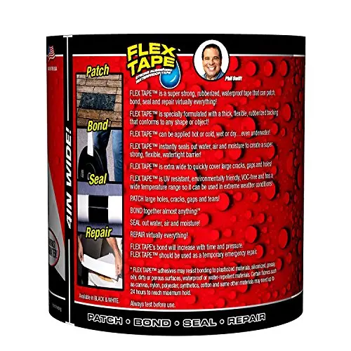 Black/White Super Strong Waterproof Tape Stop Leak Seal Crack Repair Tapes Self Fiber Fix Adhesive Fiber fix Flex Sealing Tape