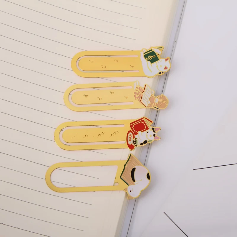 

Kittens Metal Bookmark Cat Book Mark book School Office Bookmark Cartoon Pottering Supplies stationery book markers Kawaii