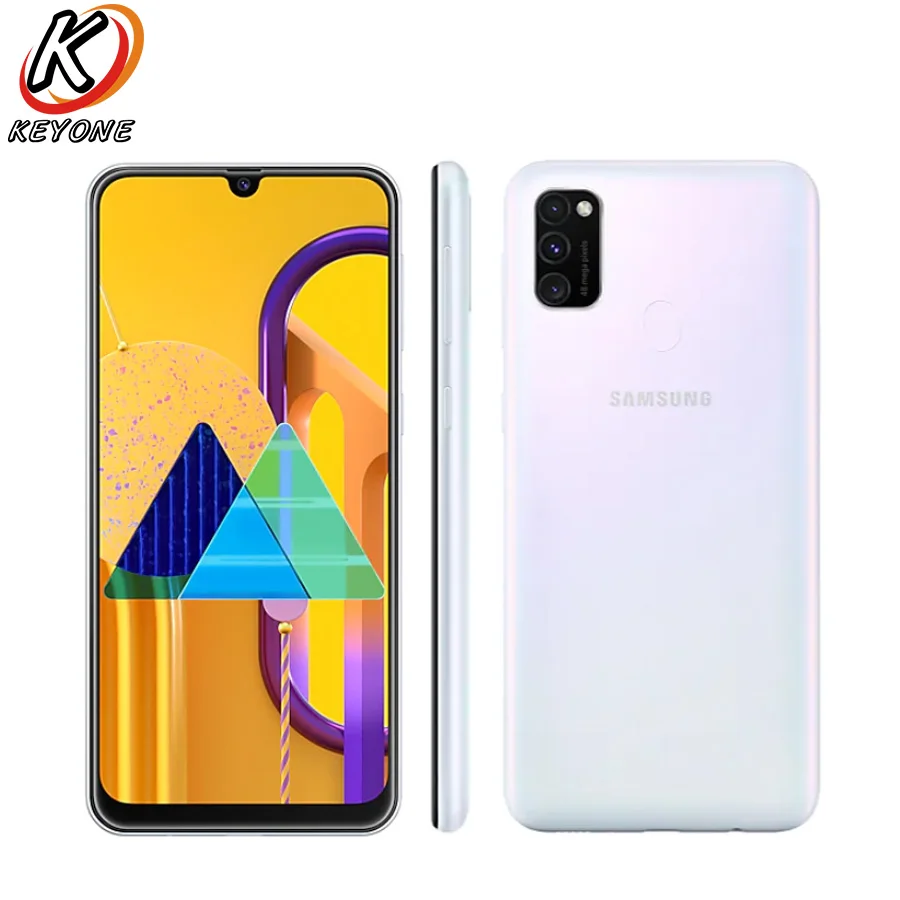 Мобильный телефон samsung Galaxy M30s, 6,4 дюймов, 6 ГБ ОЗУ, 128 Гб ПЗУ, четыре ядра, тройная задняя камера, 48MP+ 8MP+ 5MP, две sim-карты, смартфон