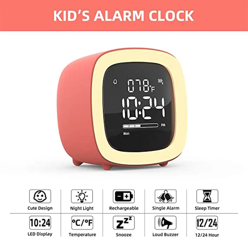 Shxx Saytay Children's Alarm Clock, Cartoon Alarm Clock Hamster Alarm
