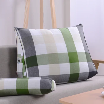 

Japanese Style Back Cushion Office Chair Bedside Cushion Pillow Triangle Dual Comfort Cushion Sofa Backrest Pillow for Bed FK256