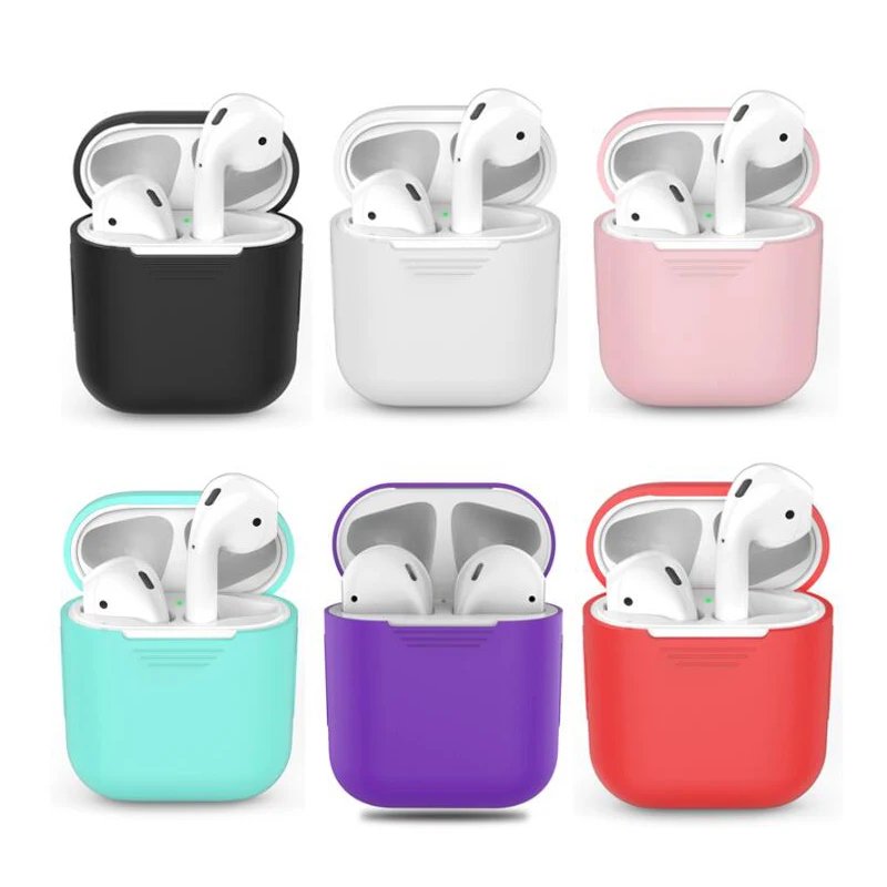 

1PCS TPU Silicone Bluetooth Wireless Earphone Case For AirPods Protective Cover Skin Accessories for Apple Airpods Charging Box