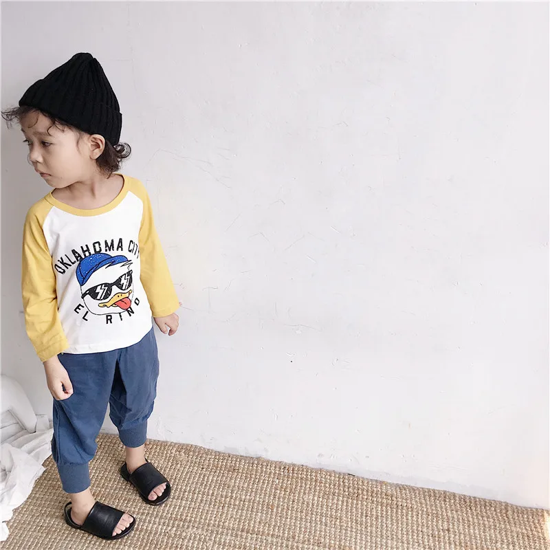 Tao. catkids/ г. Осенняя одежда Новые товары, вязаные штаны-шаровары для мальчиков и девочек универсальные детские брюки 5 цветов