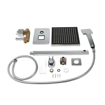 

Wall Mounted Rainfall Shower Head Arm Control Valve Handspray Faucet Set High Pressure Shower Set Bathroom Parts