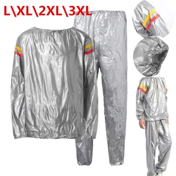 

Waterproof Windproof PVC Sauna Suit Anti-Rip Training Fitness Weight Loss Sport Sauna Clothes Solid Color Gym Suit