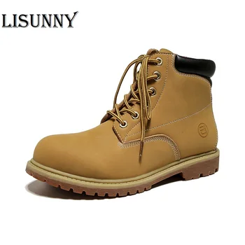

2020 autumn new genuine leather Martin boots women flat tooling boots women's British wind non-slip boots women