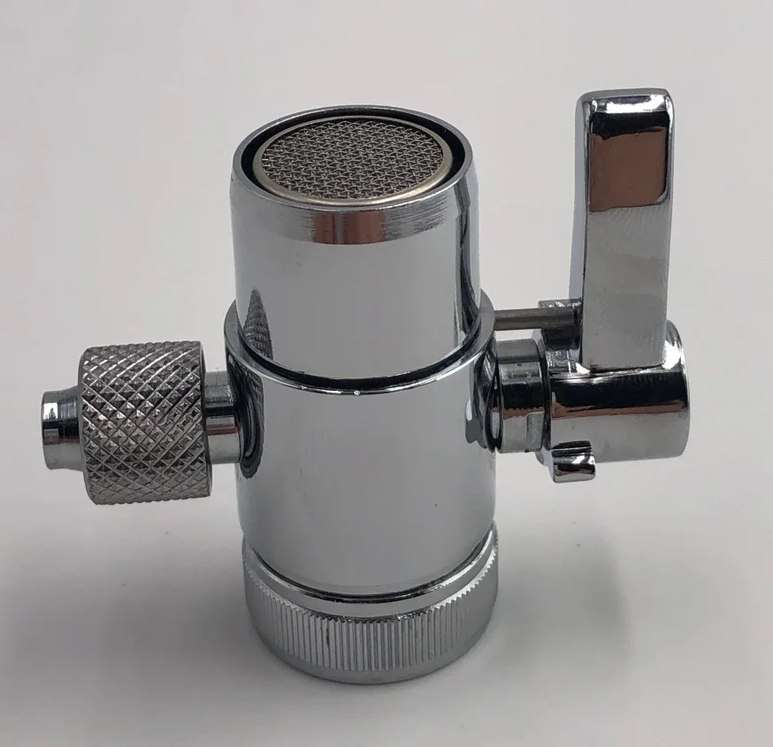 

Faucet 1/4“ 3/8”Adapter Diverter Valve Counter Top Water Filter 3/8 Inch Tube Silver Connector For Ro water Purifier System
