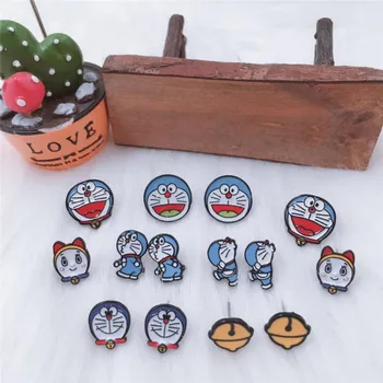 

EUPNHY Wholesale 20Pair Cartoon Doraemon Stud Earrings Prevent Allergy Enamel Earrings Ear Studs for Women Girls